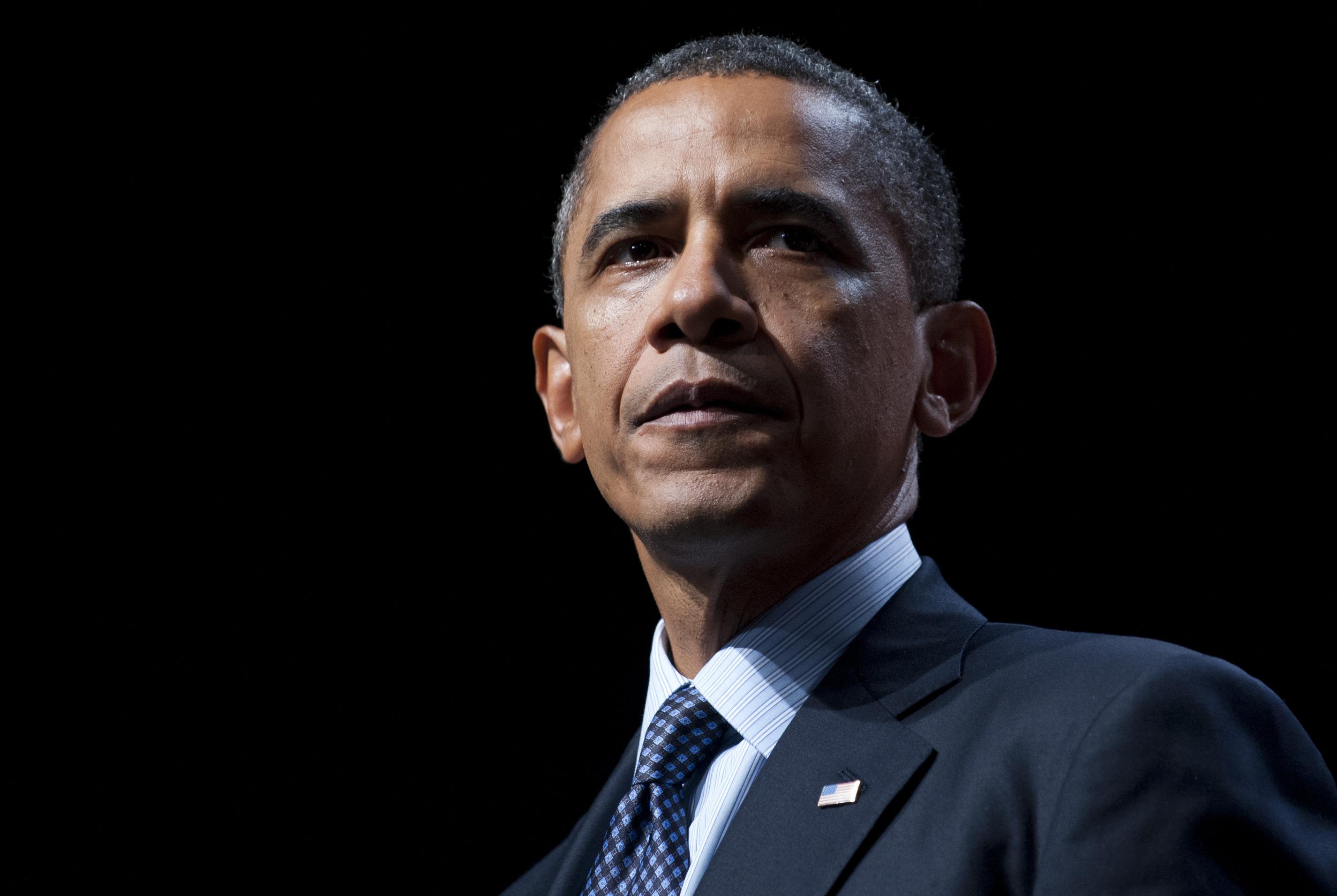 US President Barack Obama speaks during