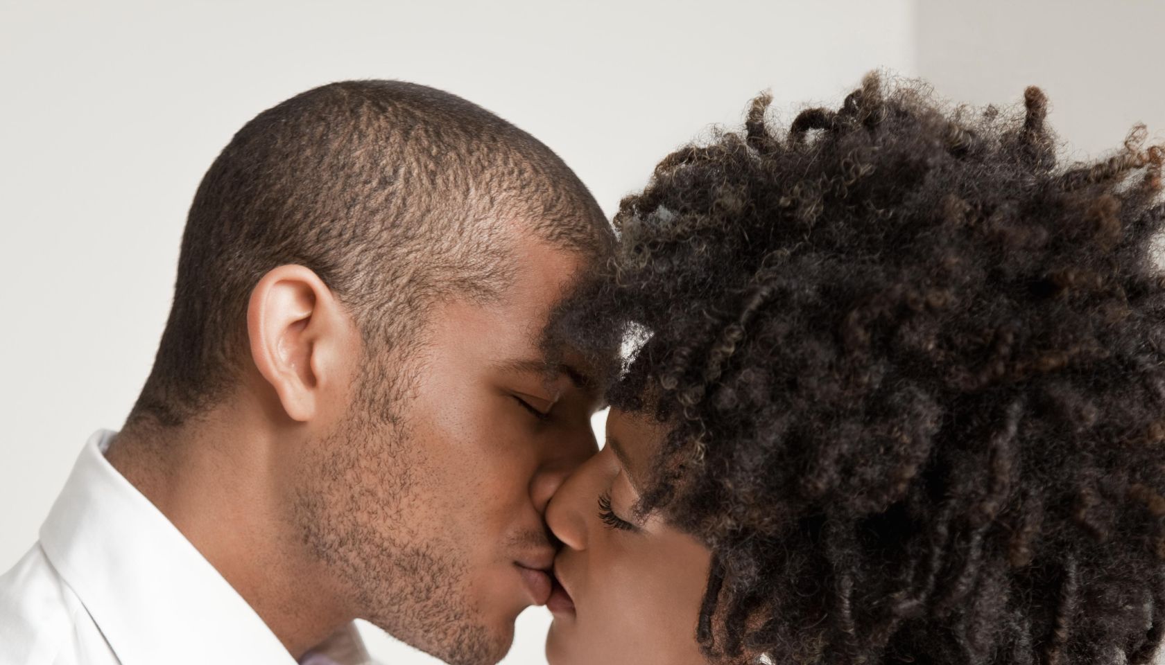 Young couple kissing