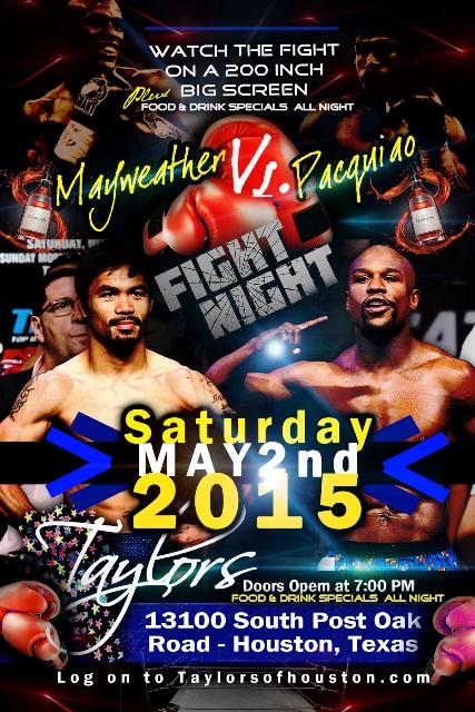 Taylor's Fight Party Flyer