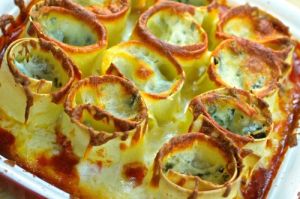 Spinach & Ricotta Lasagna Rollups