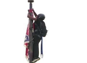 Brittany Newsome Climbs Flag Pole to Remove Confederate Flag