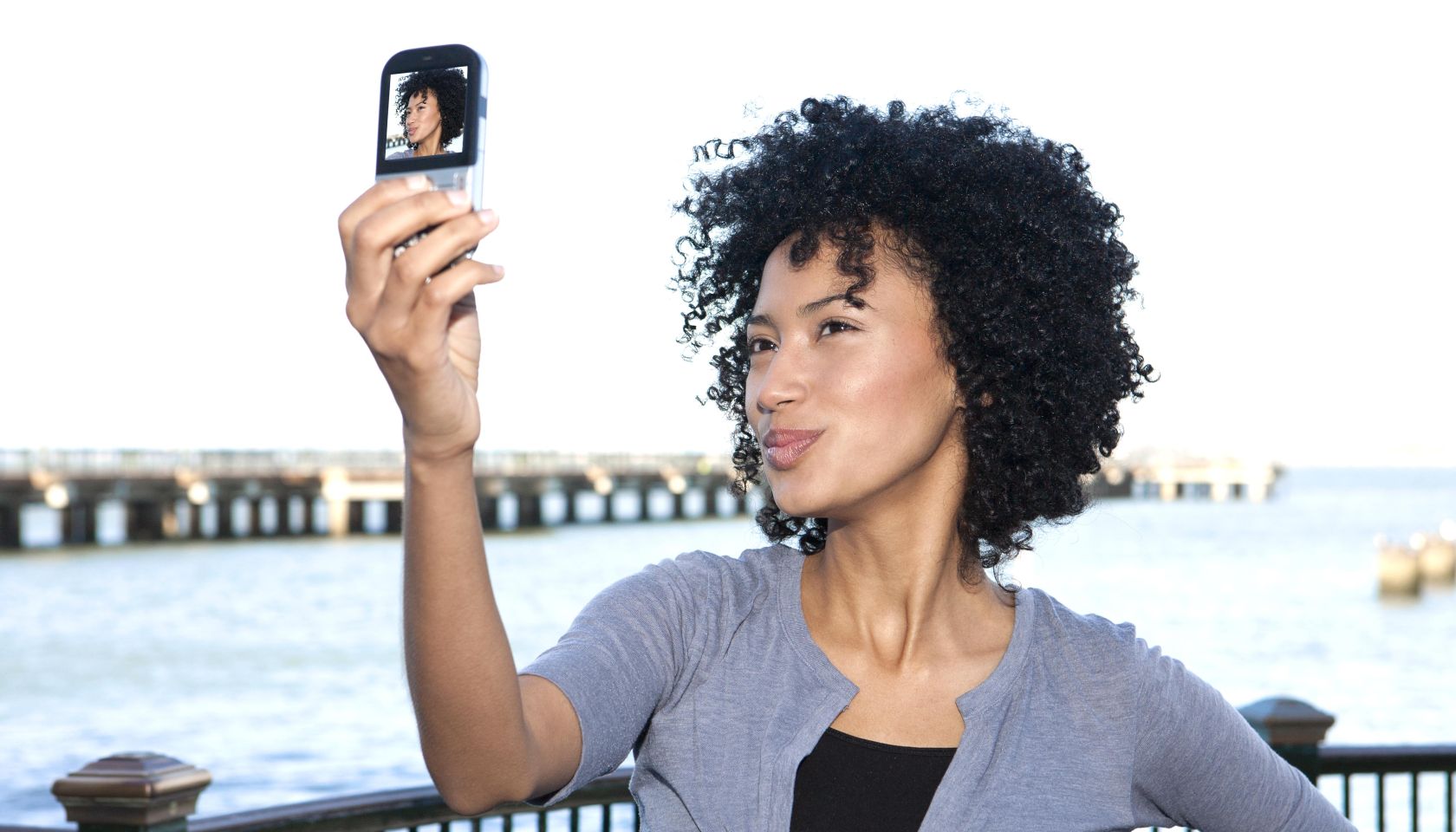 Young woman taking a self picture