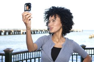 Young woman taking a self picture