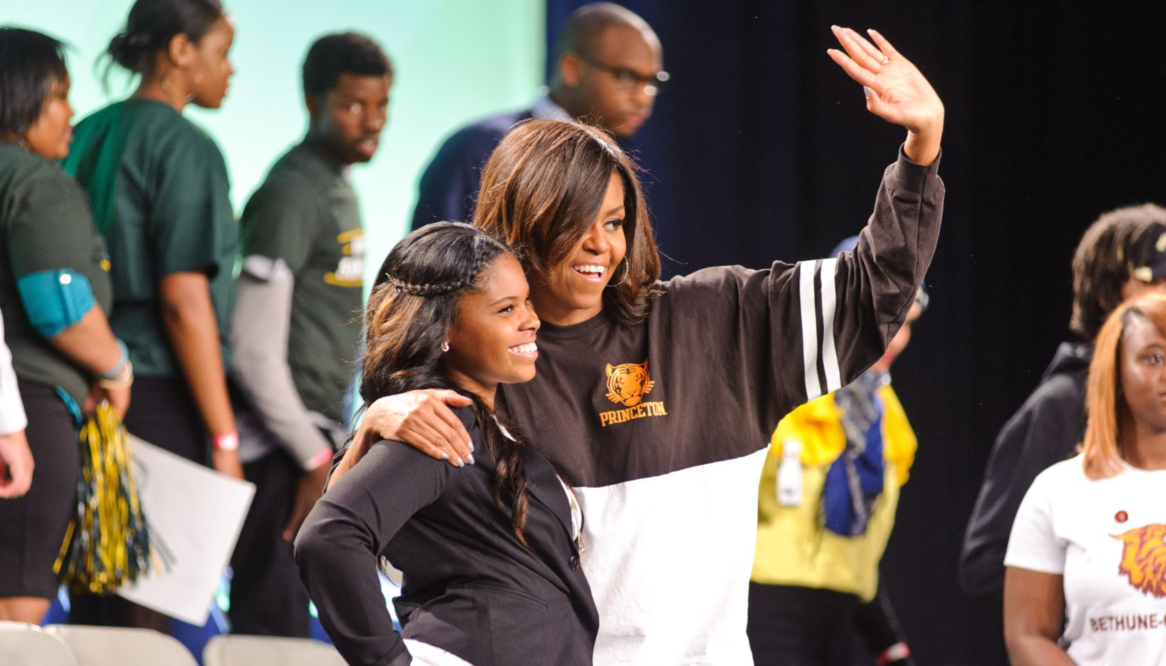 First Lady Michelle Obama And Grammy Award-Winning Artist Ciara Visit Detroit For First-Ever Citywide College Signing Day With Get Schooled And Detroit College Access Network As Part Of The First Lady's Reach Higher Initiative