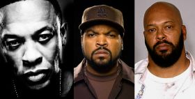 Suge Knight, Dr Dre and Ice Cube