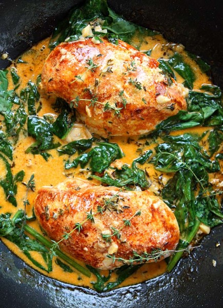 Paprika Chicken & Spinach