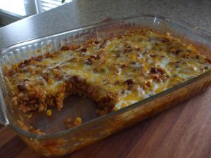Chipotle Red Beans and Rice Casserole