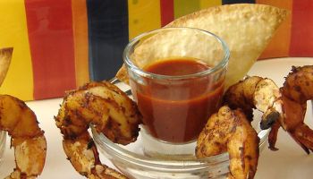 Grilled Shrimp with Guajillo Sauce