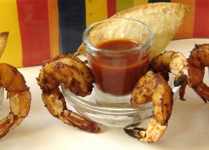 Grilled Shrimp with Guajillo Sauce