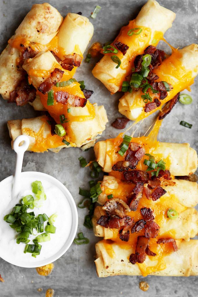 Loaded Baked Potato Spring Rolls Recipe