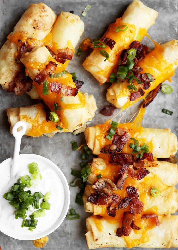 Loaded Baked Potato Spring Rolls Recipe