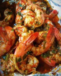 Spicy Cilantro Garlic Shrimp