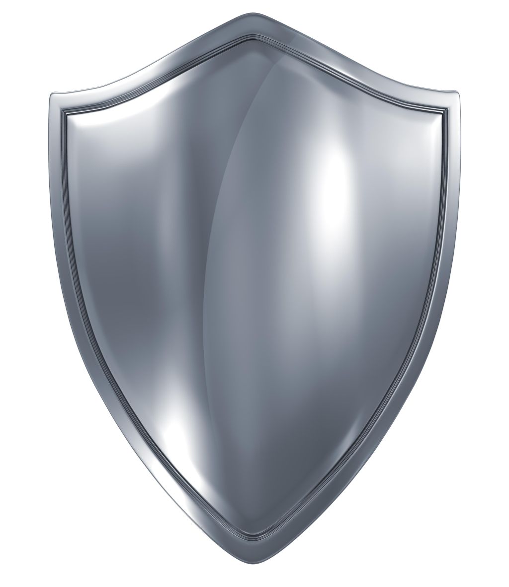 Shield on a white background