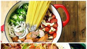 One Pot Mexican Pasta and Sausage