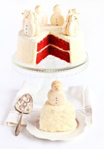 Christmas Red Velvet Snow Cake