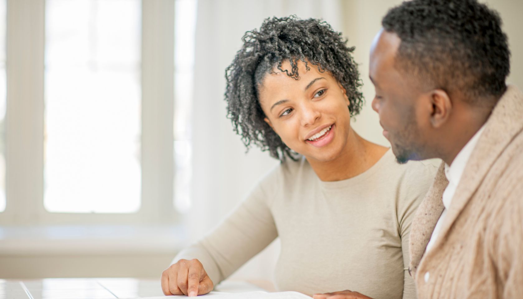 Husband and Wife Studying the Bible Together