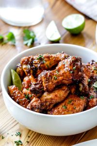 Baked Chipotle Honey Lime Hot Wings