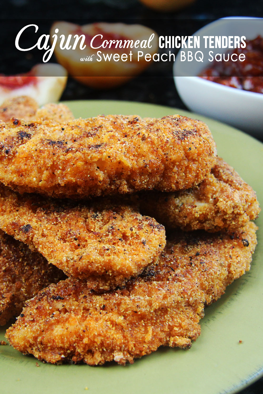Spicy Cajun Chicken Tenders With Sweet Peach Barbecue Sauce
