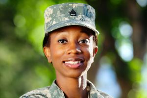 Female African American Soldier Series: Outdoor Portrait