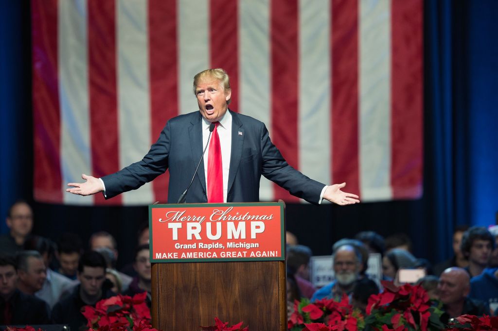 Donald Trump Campaigns In Grand Rapids