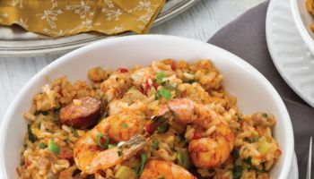 Chicken, Andouille, and Shrimp Jambalaya Recipe