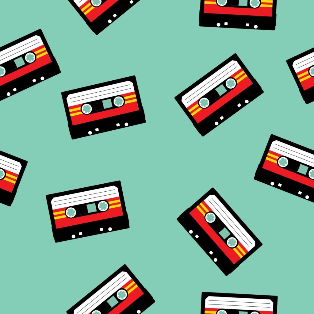 Seamless Cassette Tapes Pattern