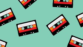 Seamless Cassette Tapes Pattern