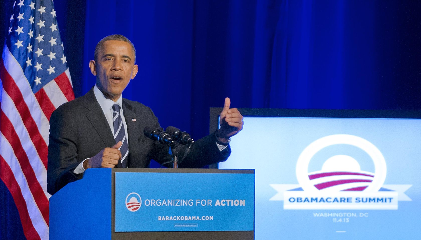 Obama Attends OFA Obamacare Summit