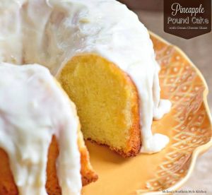 Pineapple Pound Cake With Cream Cheese Glaze