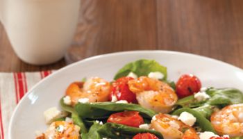 Roasted Shrimp and Tomato Salad