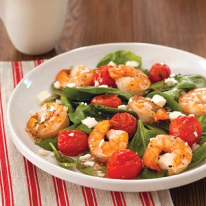 Roasted Shrimp and Tomato Salad