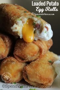 Loaded Mashed Potato Egg Rolls