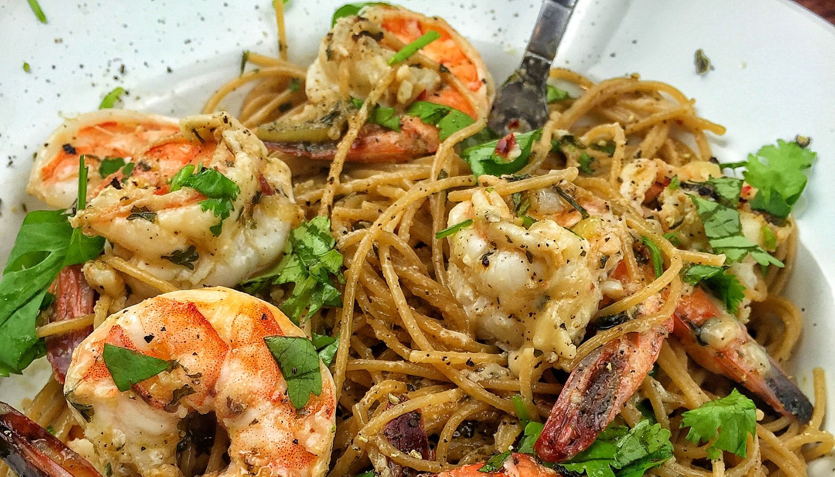 Haitian Rum & Asiago Shrimp Pasta