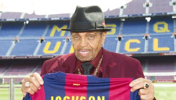 Joe Jackson Visits Barcelona FC Museum In Barcelona
