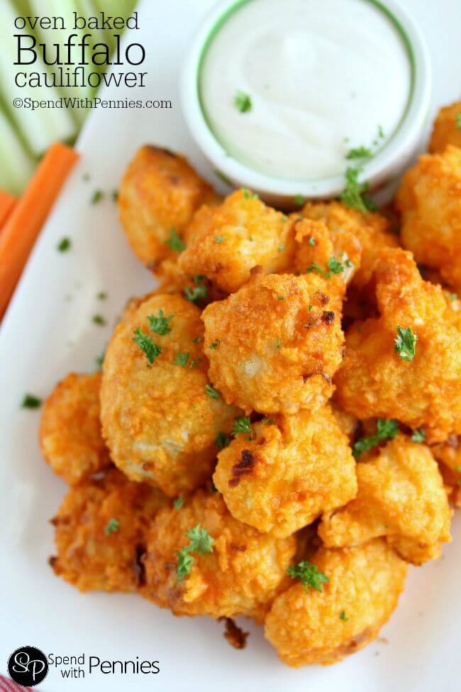 Oven Baked Buffalo Cauliflower