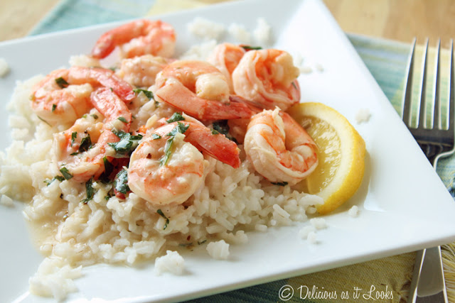 Lemon Shrimp over Rice