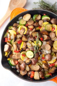 Sausage and Potato Summer Vegetable Skillet