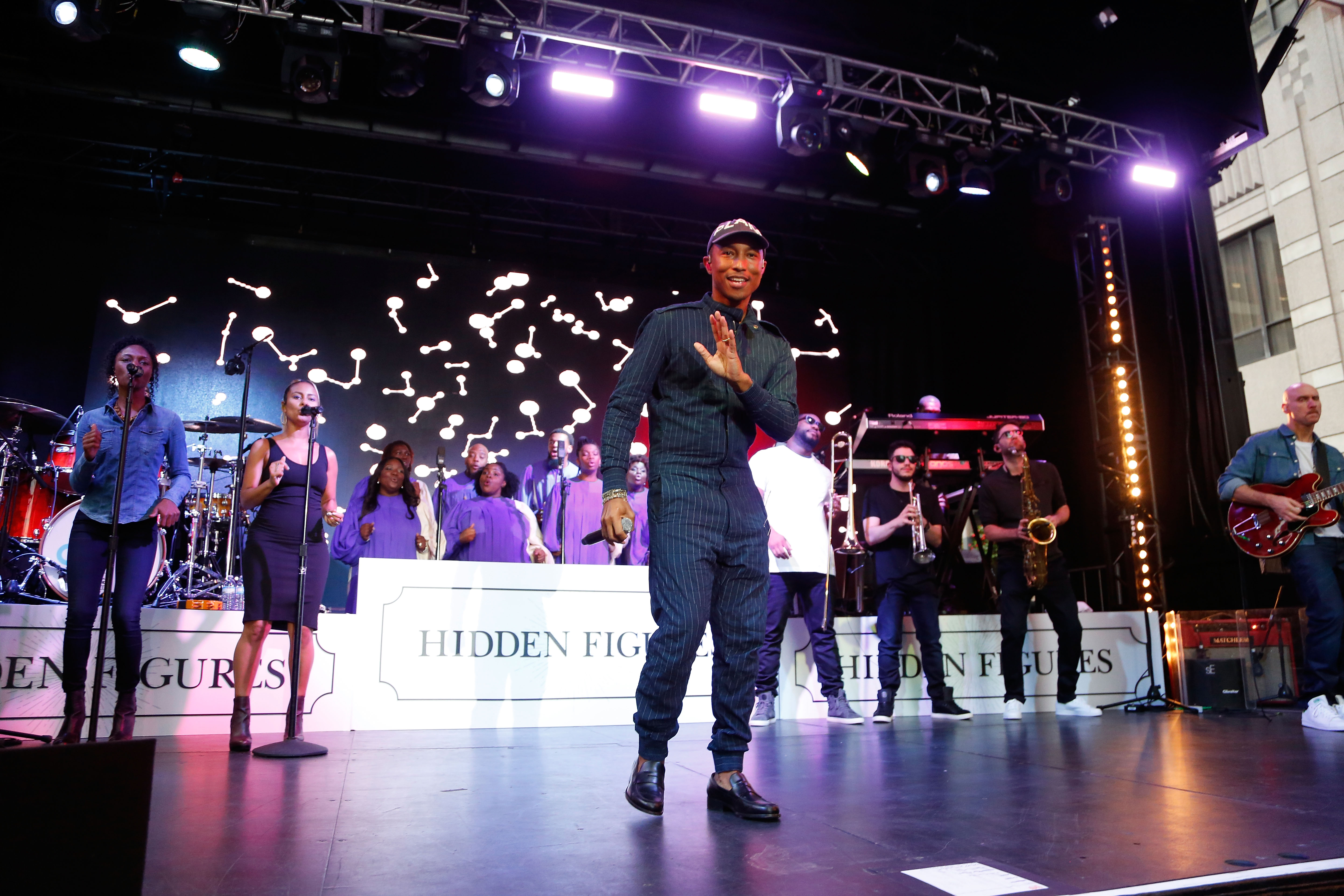 Pharrell Williams And Friends Perform 'Hidden Figures' Live On Festival Street During 2016 Toronto International Film Festival