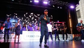 Pharrell Williams And Friends Perform 'Hidden Figures' Live On Festival Street During 2016 Toronto International Film Festival