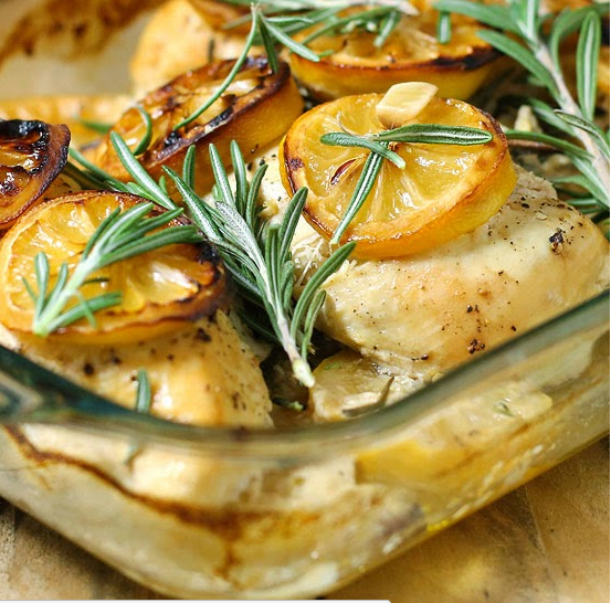 Rosemary Lemon Roasted Chicken Breasts