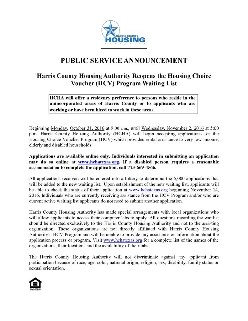 Harris County Public Notice