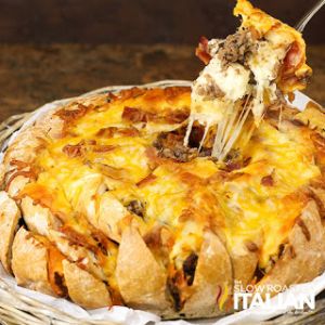 Bacon Double Cheeseburger Pull Apart Bread