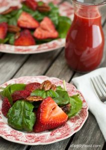 Spinach Strawberry Salad with Strawberry Vinaigrette