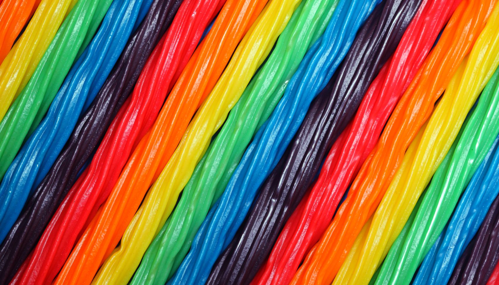 Colorful rainbow soft licorice candy