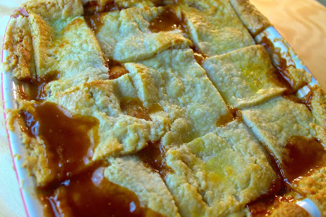 7-Up Bourbon Peach Cobbler