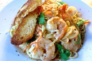 Whiskey Lime Shrimp & Fettuccini