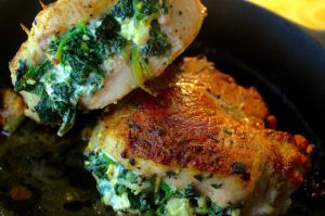 Spinach & Feta Stuffed Pork Chops