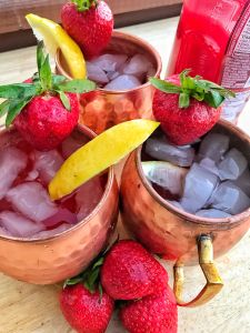 Frozen Strawberry Lemonade Moscow Mules
