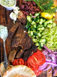 Herb Steak Pitas with Tzatziki