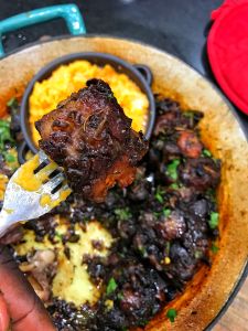 Cabernet Braised Ox Tails with Mascarpone Mashed Yams